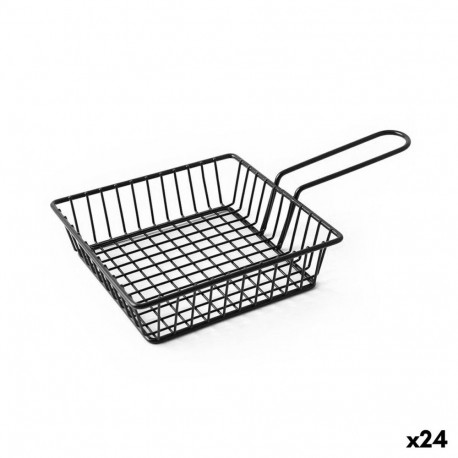 Basket for Presenting Aperitifs My Bar 15 x 15 x 4 cm (24 Units)