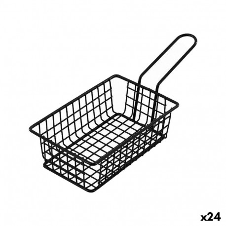 Basket for Presenting Aperitifs My Bar 16 x 10 x 5 cm (24 Units)