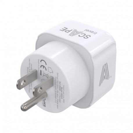 Plug adapter Scape Travel 850US Plastic