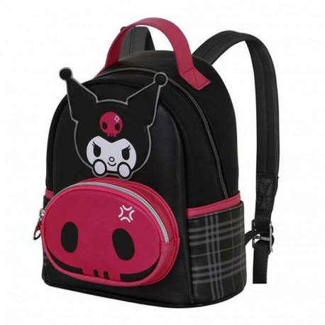 School Bag Kuromi Black 25 x 22 x 15 cm