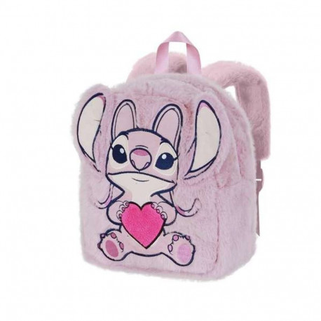 Laste seljakott Lilo & Stitch Angel Roosa 30 x 25 x 15 cm
