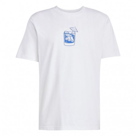 Lühikeste varrukatega T-särk, meeste Adidas Drink Valge