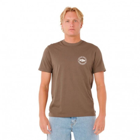 Men’s Short Sleeve T-Shirt Rip Curl Staple Light brown - XL