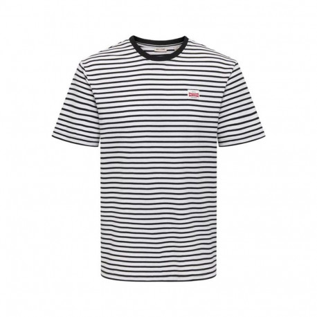 Lühikeste varrukatega T-särk, meeste Only & Sons Onsdawson Reg Stripe Must - S