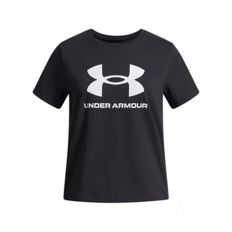 Child's Short Sleeve T-Shirt Under Armour Big Logo Black - 10-12 Years