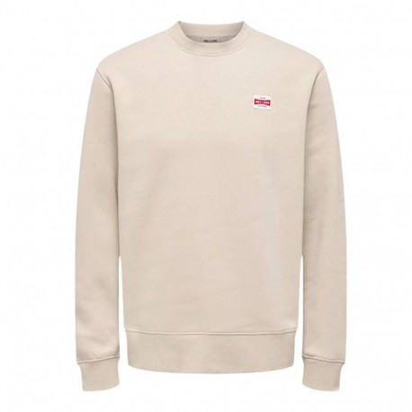 Men’s Sweatshirt without Hood Only & Sons Onsdawson Reg Crew Vd White - M