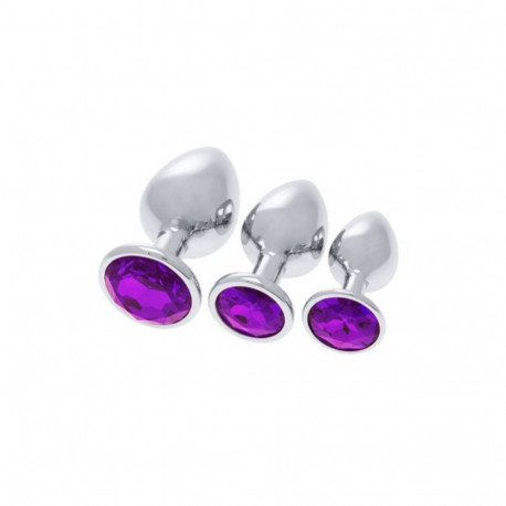Anal plug S Pleasures Silver Lilac