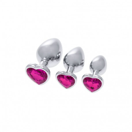 Anal plug S Pleasures Pink Silver
