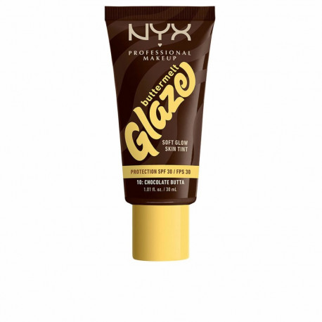Facial Sun Cream NYX BUTTERMELT GLAZE Nº 10-Chocolate Butta Spf 30 30 ml