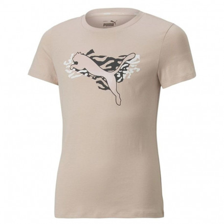 Child's Short Sleeve T-Shirt Puma Alpha Pink - 7-8 Years