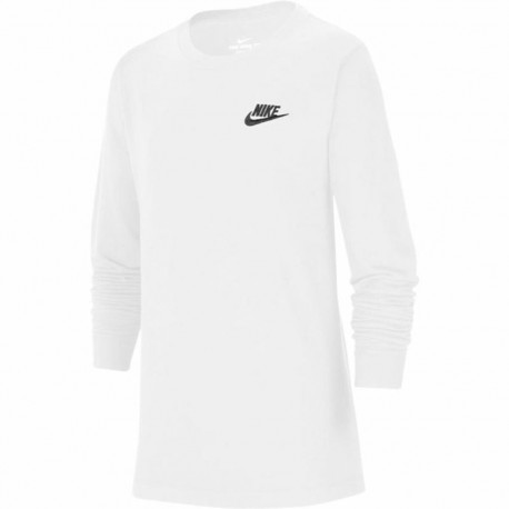 Pikkade varrukatega T-särk, laste Nike Sportswear Valge