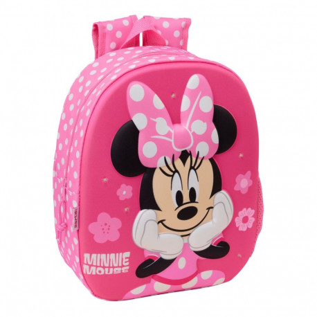 School Bag Minnie Mouse Pink 27 x 33 x 10 cm