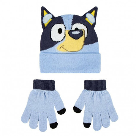 Hat & Gloves Bluey Blue