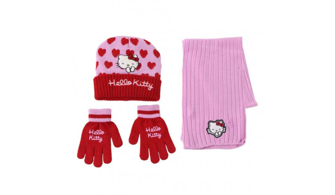 Hat & Gloves Hello Kitty Pink