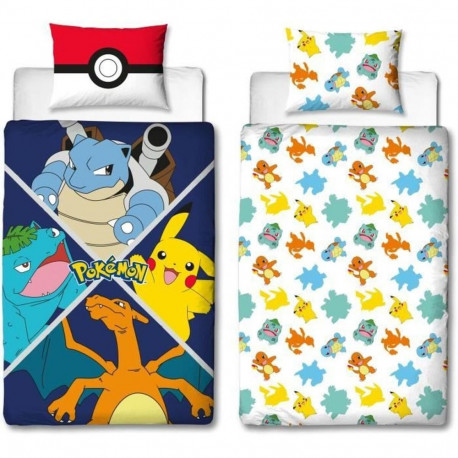 Duvet cover set Pokémon 25 x 4 x 30 cm Multicolour Double 2 Pieces