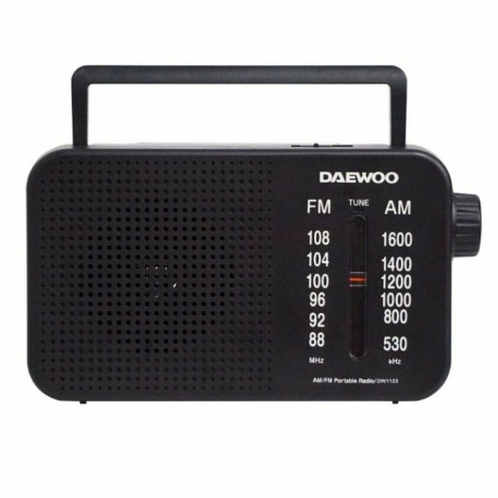 Transistorraadio Daewoo DW1123 Must AM/FM Retro