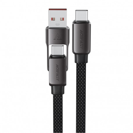 Acefast Acefast C13-05 USB-C - USB-A / USB-C Cable 480Mb/s 3A 0.2m - Black