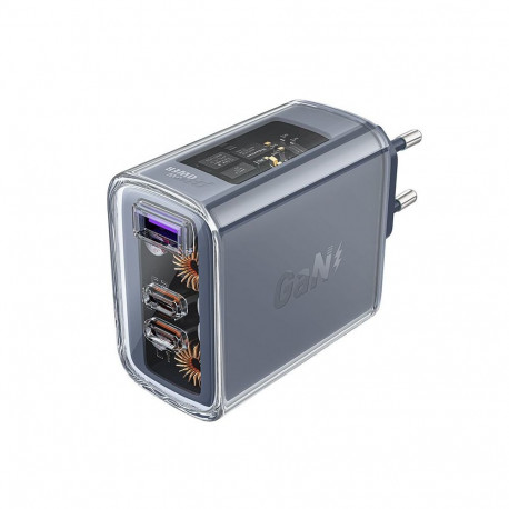 Acefast Acefast charger GaN 65W 3 ports (1xUSB, 2xUSB C) gray (A45)
