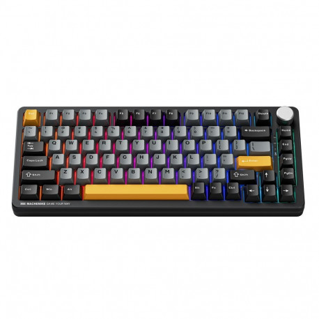 Machenike Machenike K600-B82W Wireless Mechanical Backlit Gaming Keyboard GR Silver Switch - Black