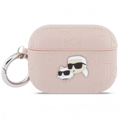 Karl Lagerfeld Karl Lagerfeld Monogram Karl & Choupette Head Case for AirPods Pro 3 - Pink