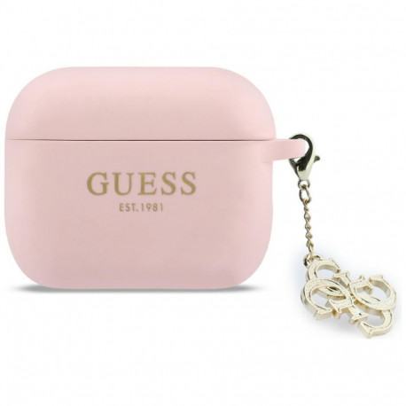 Guess Guess Silicone 4G Charm Case for AirPods Pro 3 Pink