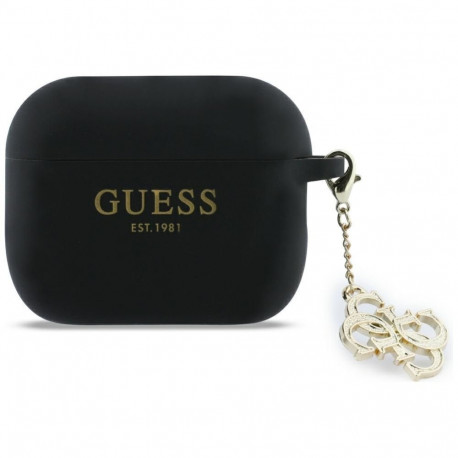 Guess Guess Silicone 4G Charm Case for AirPods Pro 3 - Black