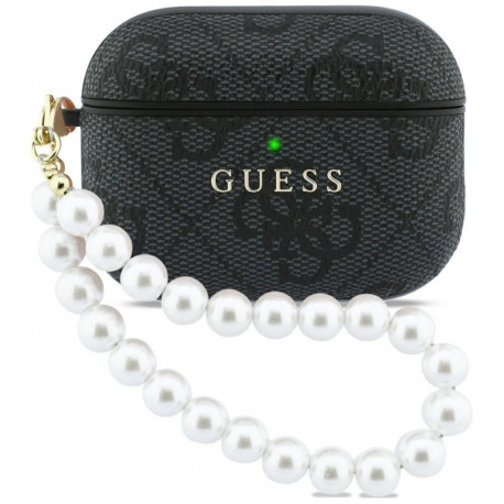 Guess Guess 4G Pearl Strap Case for AirPods Pro 3 - Black