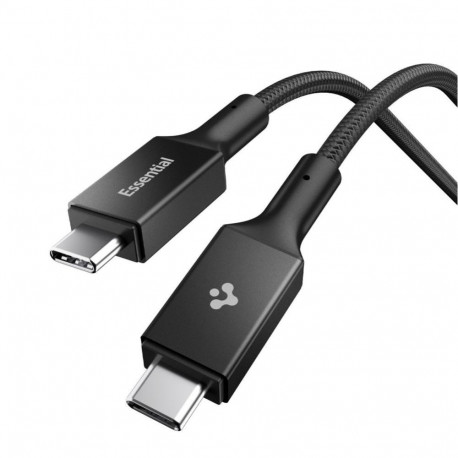 Spigen Spigen Essential EB10015CC USB-C / USB-C 100W 150cm Cable - Black