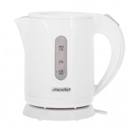 Mesko Kettle | MS 1376 | Electric | 850 W | 0.8 L | Plastic | 360 rotational base | White