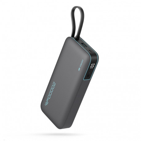 Cuktech Cuktech CUKP200NGLDG 45W 20000mAh Powerbank with Built-in USB-C Cable - Gray
