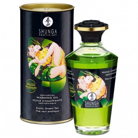 Shunga soojendav õli eksootiline roheline tee 100ml