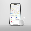 SBS Track My Circle locator compatible with Apple Find My set of 2 - white