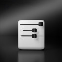 SBS Travel Adapter 2xUSB-C 1xUSB-A Universal - White