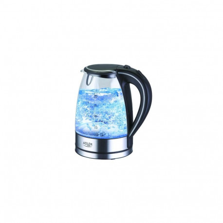Adler AD 1225 electric kettle 1.7 L 2000 W Black, Stainless steel, Transparent