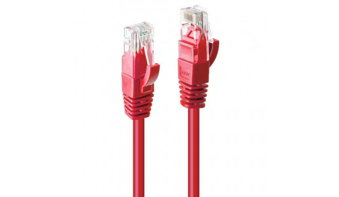 Lindy 2m Cat.6 U/UTP Network Cable, Red