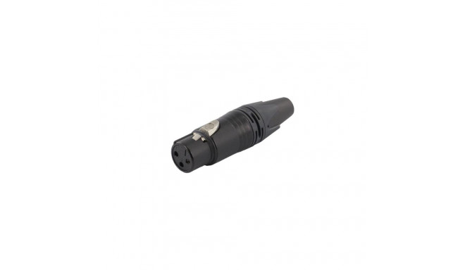 Equip 3-Pole female cable connector, Black