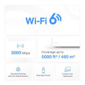Wireless Router|MERCUSYS|Wireless Router|2-pack|3000 Mbps|Mesh|3x10/100/1000M|HALOH80X(2-PACK)