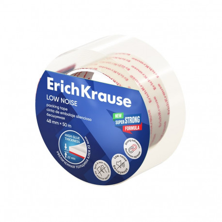 Packing tape ErichKrause Low noise, highly transparent, 48mmx50m (shrink 1 pc)