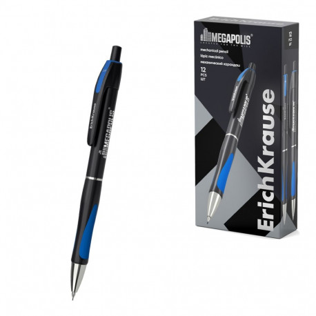 Mechanical pencil ErichKrause MEGAPOLIS Concept 0.9 mm, НВ (in a box 12 pcs)
