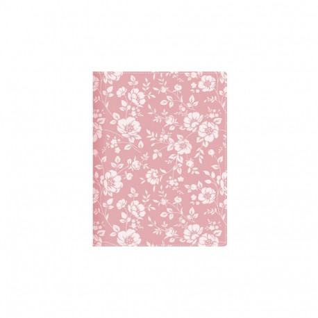 Raamatkalender Kantsler Trend Päev White Flowers, spiraalköide, kunstnahast kaantel surutrükk/siidit