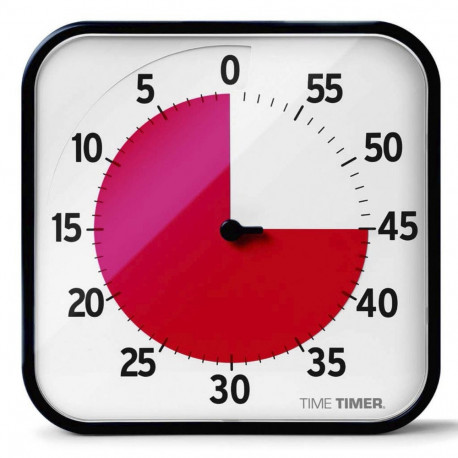 Taimer 0-60 min, Time Timer, suur, 30 x 30 cm