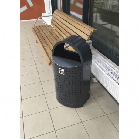 Prügikast JR 60L, maapealne, kahe täiteavaga, rvt- turvaplaatidega, zn-sisekastiga, lukustatav/ värv