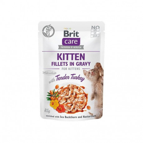 BRIT CARE kassipoegade märgtoit kalkun kastmes 85G