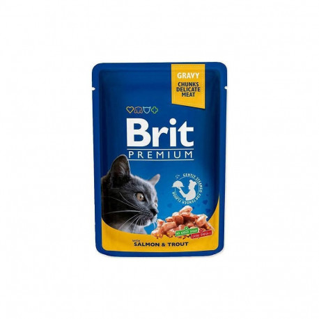 CANNED FOOD CAT BRIT PREMIUM 12X100G
