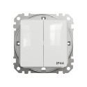 SWITCH IP44 2PL SDD211105 WHITE