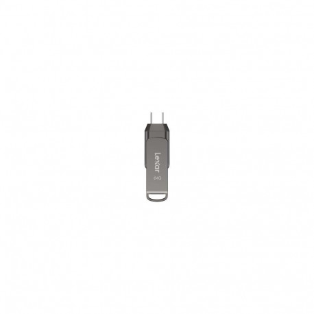 Lexar 2-in-1 Flash Drive  JumpDrive Dual Drive D400  64 GB  USB 3.1  Grey