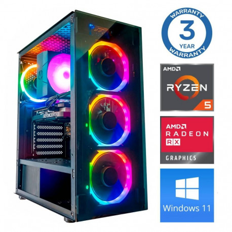 INTOP Ryzen 5 3600 64GB 1TB SSD M.2 NVME RX580 8GB WIN11