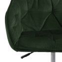 Töötool BROOKE 59x58,5xH88,5cm, metsaroheline samet, 100% polüester, jalg: must metall