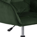 Töötool BROOKE 59x58,5xH88,5cm, metsaroheline samet, 100% polüester, jalg: must metall