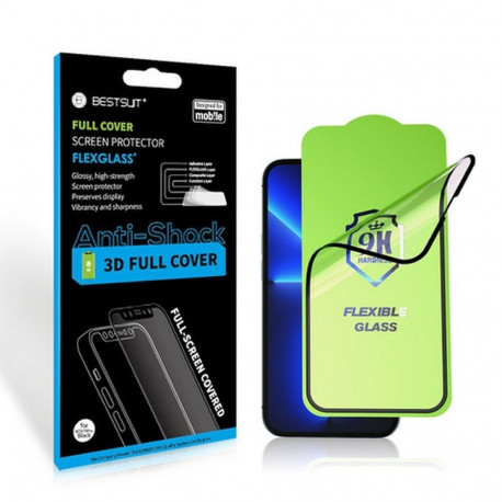 5D Full Glue Hybrid Glass for iPhone XR / 11 Bestsuit Flexible black